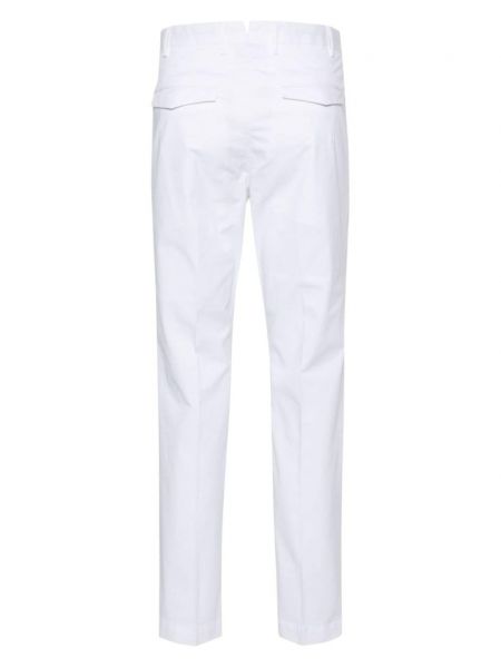 Obcisłe spodnie slim fit bawełniane Pt Torino białe