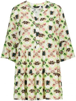 Robe chemise à motif mélangé Ulla Popken vert