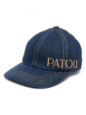 Cappello con visiera ricamato Patou blu