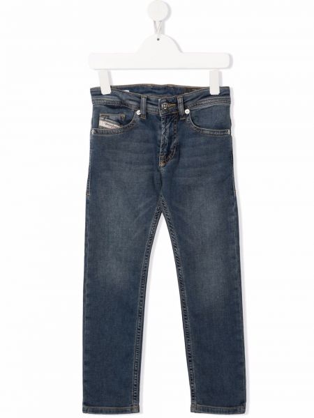 Slank stretch jeans for jenter Diesel Kids blå