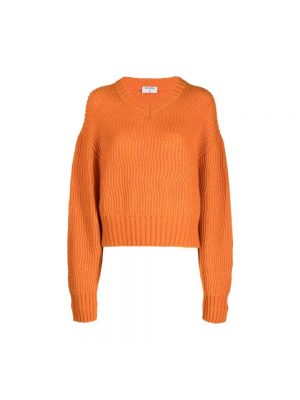 Dzianinowy sweter Filippa K pomarańczowy
