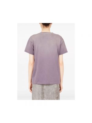Camiseta desgastada con estampado Maison Margiela violeta