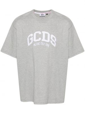 Bavlnené tričko Gcds sivá