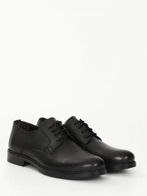 Кожаные туфли на шнуровке с круглым носком Gönderi̇(r) черные