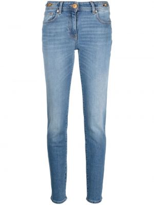Skinny fit džínsy s nízkym pásom Versace