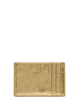 Usnjena denarnica Bottega Veneta zlata