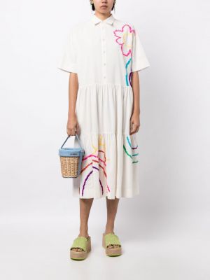 Mini šaty Mira Mikati bílé