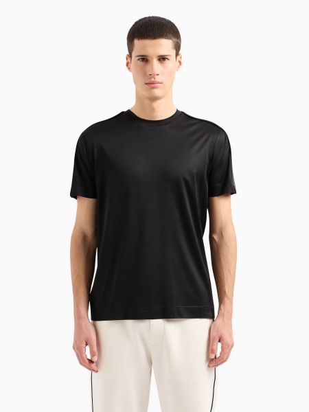 Бавовняна футболка з ліоцелу Emporio Armani чорна