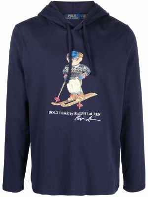 Trykt hettegenser Polo Ralph Lauren blå