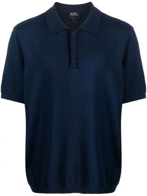 Medvilninis polo marškinėliai A.p.c. mėlyna