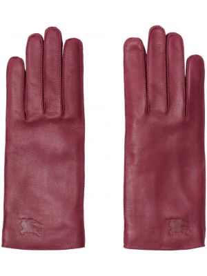 Červené kožené rukavice Burberry