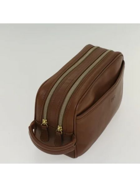 Bolso clutch de cuero retro Balenciaga Vintage marrón