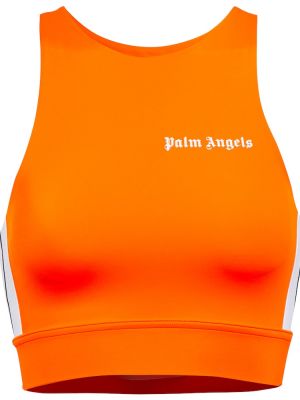 Športni modrček s potiskom Palm Angels oranžna