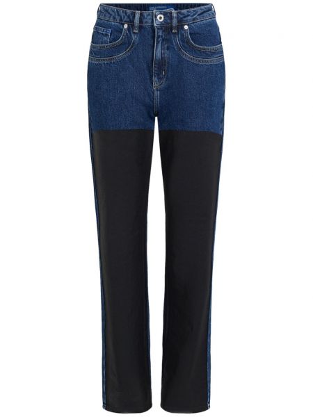 Korkea vyötärö straight leg-farkut Karl Lagerfeld Jeans sininen