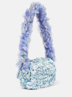 Čipkovaná kabelka Susan Fang modrá