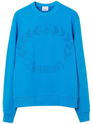 Sweatshirt mit stickerei aus baumwoll Burberry blau
