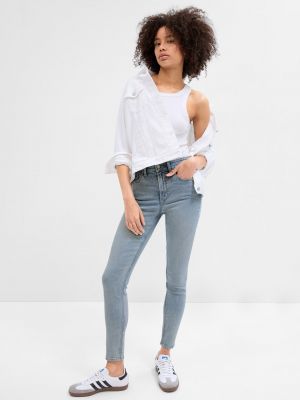 Priliehavé skinny fit džínsy s vysokým pásom Gap