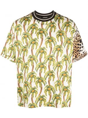 Tričko s potlačou s leopardím vzorom Roberto Cavalli