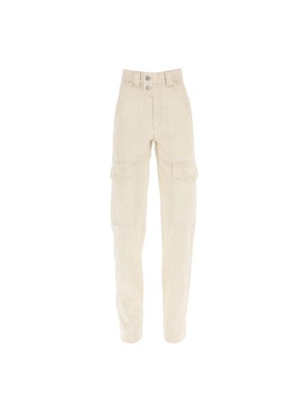 Beżowe jeansy skinny z wysoką talią Isabel Marant Etoile