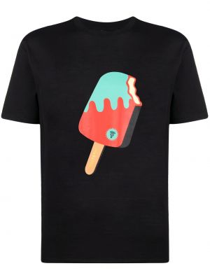 Bavlnené tričko s potlačou Icecream čierna