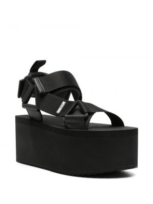 Sandály na platformě Moschino černé