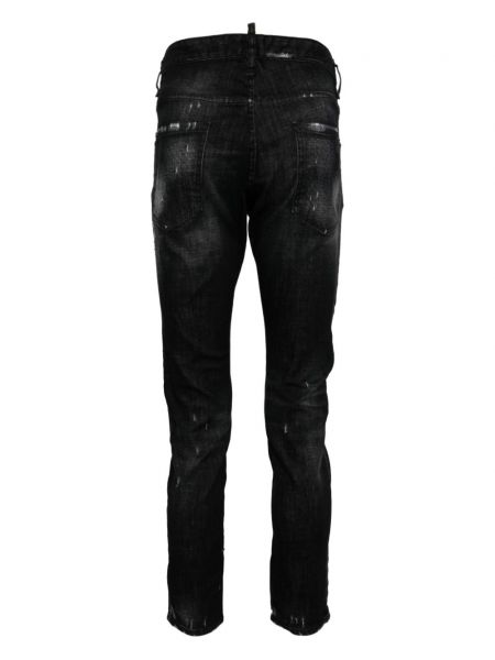 Jeans skinny effet usé slim Dsquared2 noir