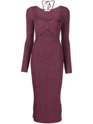 Pletené šaty Jonathan Simkhai fialové