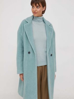 Płaszcz oversize Sisley niebieski