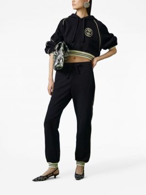 Spodnie sportowe bawełniane Gucci czarne