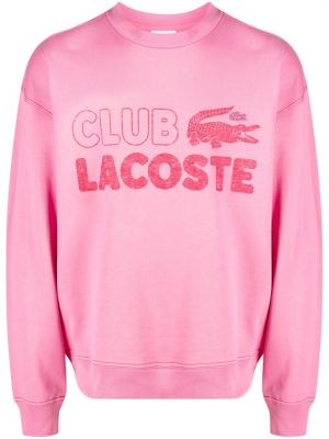 Pullover aus baumwoll mit print Lacoste pink