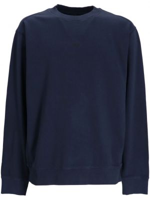 Sweatshirt mit stickerei aus baumwoll Boss blau