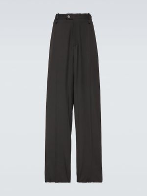 Pantaloni di lana baggy Balenciaga nero