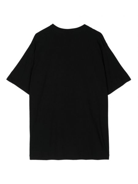 T-shirt en coton avec applique Yohji Yamamoto noir