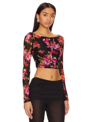 Top con estampado de malla Guizio negro