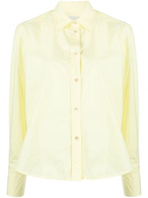 Βαμβακερό πουκάμισο Forte_forte κίτρινο