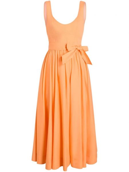Midi haljina s draperijom Cinq A Sept narančasta