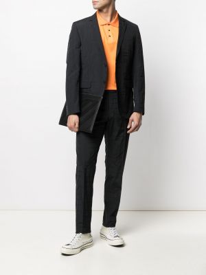 Pantalones rectos de tejido jacquard Karl Lagerfeld negro