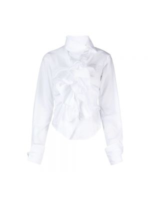 Koszula bawełniana z falbankami Vivienne Westwood biała