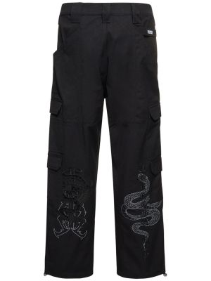 Bavlněné džíny s oděrkami Unknown černé
