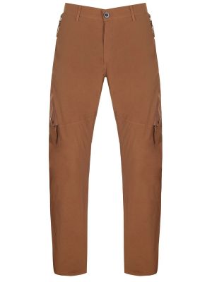 Однотонные брюки карго Ten C коричневые