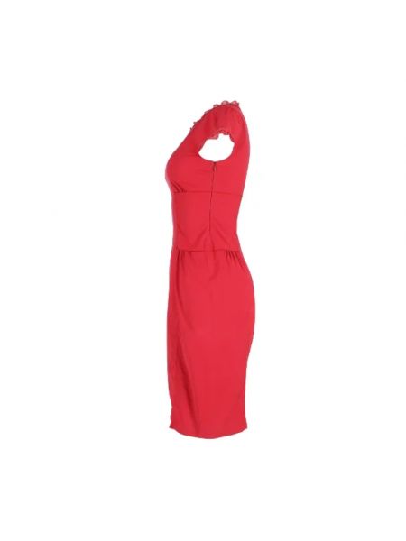 Sukienka bawełniana Miu Miu Pre-owned czerwona