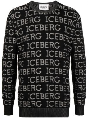 Sweter z nadrukiem Iceberg czarny