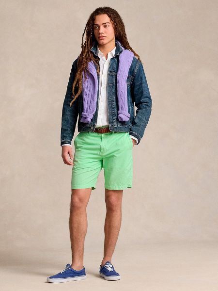 Pantalón clásico de lino Polo Ralph Lauren verde