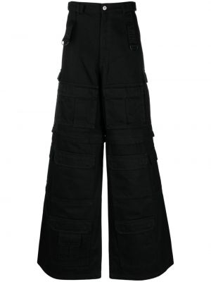 Pantaloni cargo cu croială lejeră Vetements negru