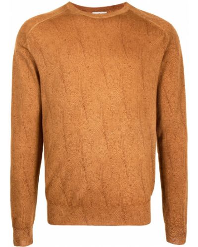 Jersey de cachemir con estampado de tela jersey Etro naranja