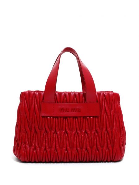 Kožená taška Miu Miu Pre-owned červená