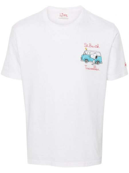 Raštuotas marškinėliai Mc2 Saint Barth balta