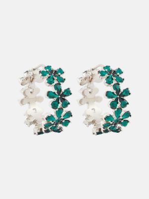 Kolczyki z kryształkami Amina Muaddi zielone