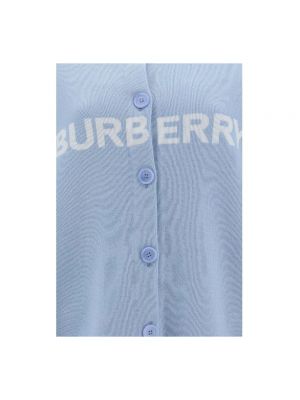 Cárdigan de lana de algodón Burberry azul