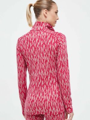 Tricou cu mânecă lungă din lână merinos Icebreaker roz